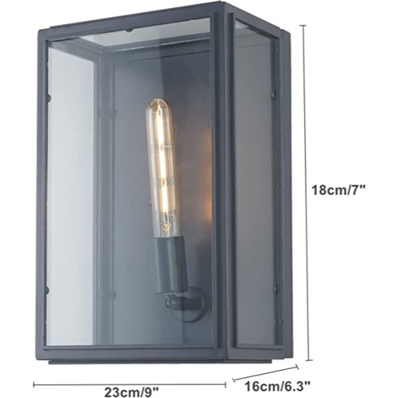 MINS Familio Industrial Wall Sconces, Vintage Glass Wall Light Fixture with E26 - Picture 2 of 3